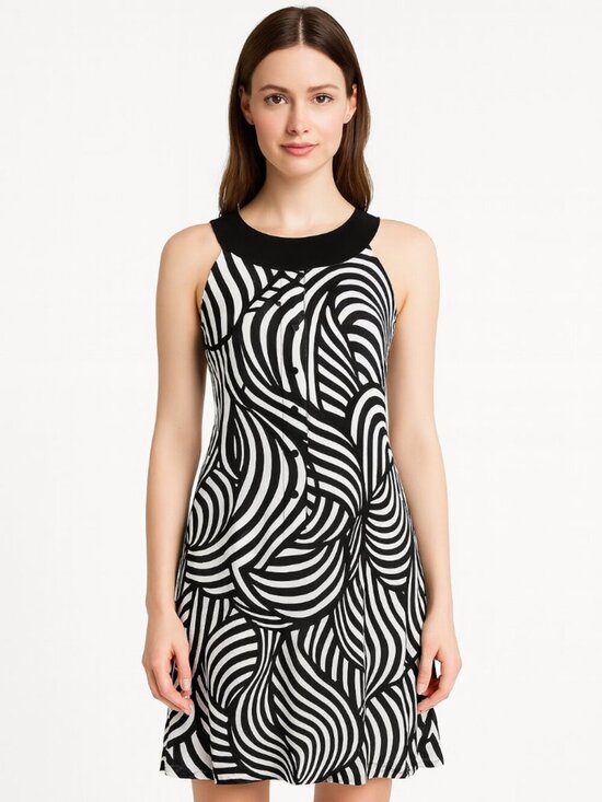 White House Black Market Graphic Print Dress | Size 2 | With Pockets - Picture 1 of 14